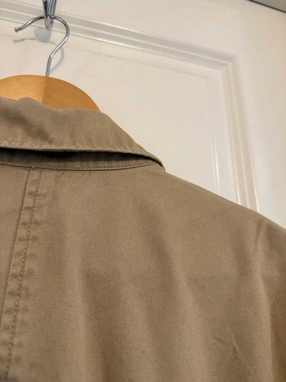 Breakwater Men's Cotton Blazer Jacket Two Button Beige Twill Size Large preppy